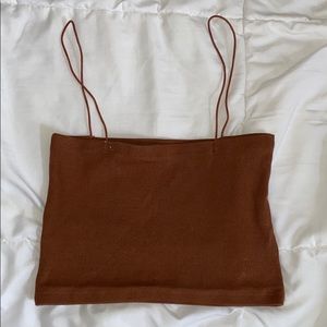 Zara spaghetti strap crop top